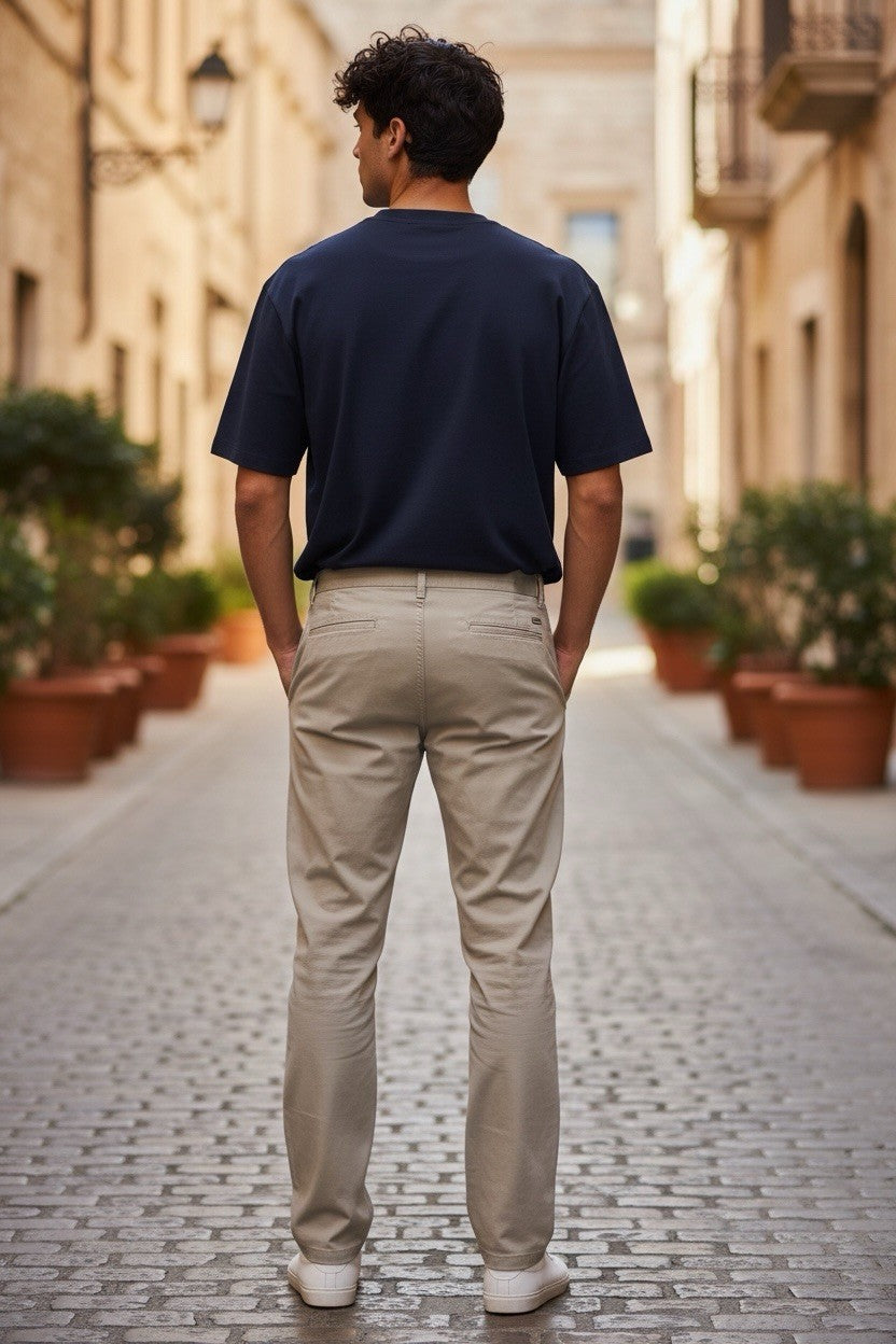 Tom Tailor Denim Chino Slim Fit Gr. 34 Beige Herren Hose