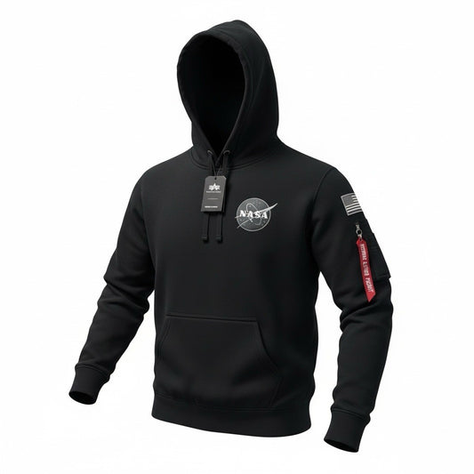 Alpha Industries Space Shuttle Hoody – Schwarz – Größe S