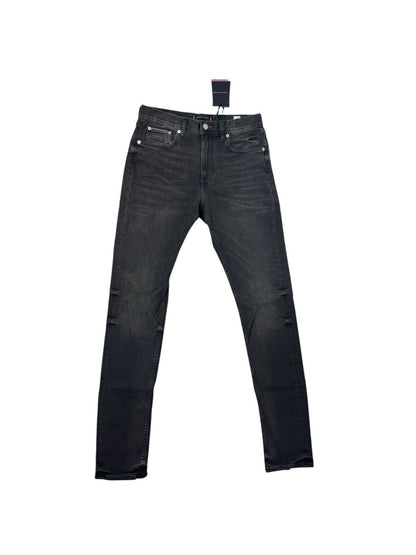 Tommy Hilfiger Herren Jeans Tapered Stretch W30 L36 Schwarz