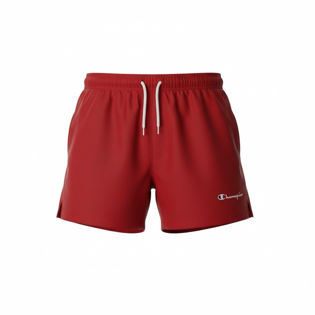 CHAMPION HERREN BADESHORTS ROT – GRÖSSE S – NEU – LOGO – SCHNELLTROCKNEND