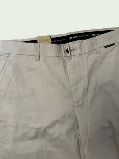 Tom Tailor Denim Chino Slim Fit Gr. 34 Beige Herren Hose